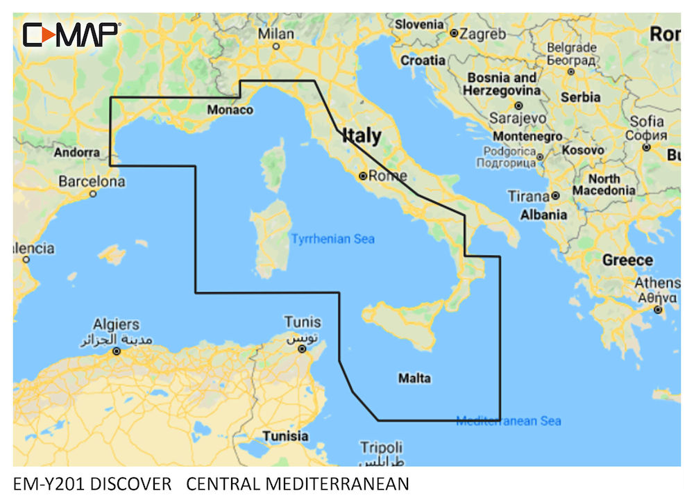 C-MAP® DISCOVER™ - Central Mediterranean