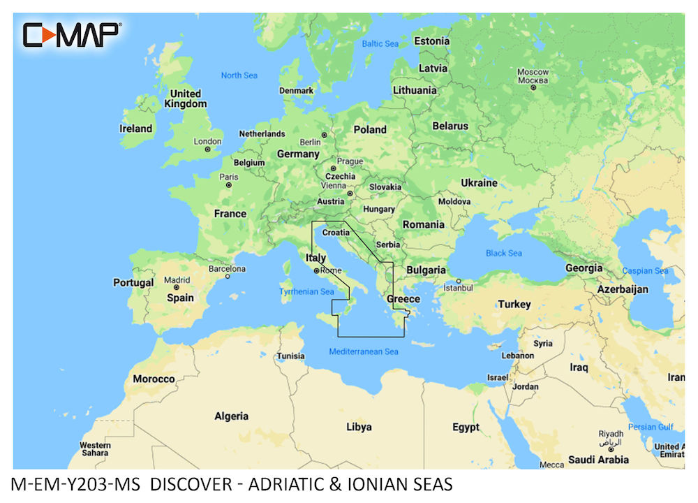 C-MAP® DISCOVER™ - Adriatic & Ionian Seas