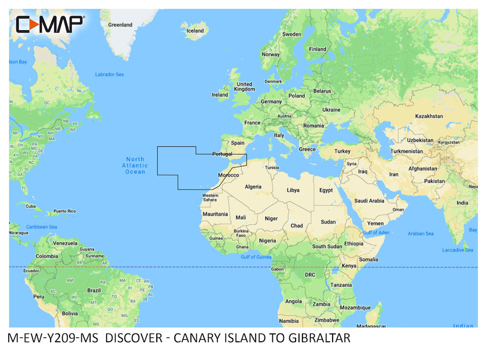 C-MAP® DISCOVER™ - Canary Islands to Gibraltar