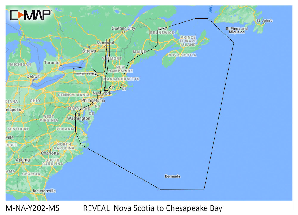 C-MAP® REVEAL™ - Nova Scotia to Chesapeake Bay