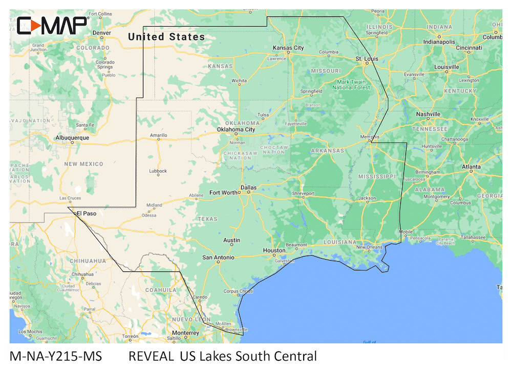 C-MAP® REVEAL™ - US Lakes South Central
