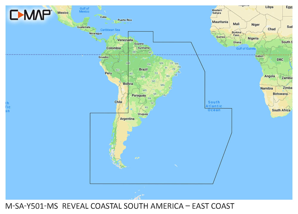 C-MAP® REVEAL™ - South America - East Coast